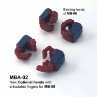 Fans Hobby MBA-02 Articulated Hands For Power Baser